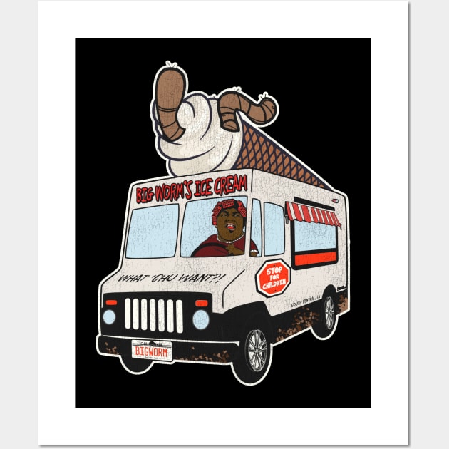 Big Worm's Ice Cream Truck Wall Art by darklordpug